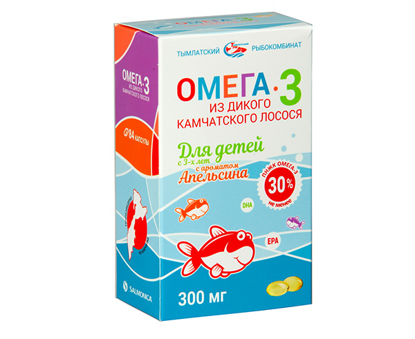 ОМЕГА-3 дет.апельсин 300мг (блистер 84 кап)