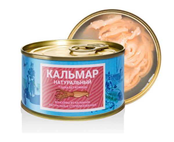 Кальмар тушка, ж/б 185г Кальмар тушка, ж/б 185г фото