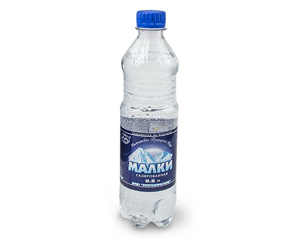 Вода МАЛКИ газированная, 0,5л Вода МАЛКИ газированная, 0,5л фото